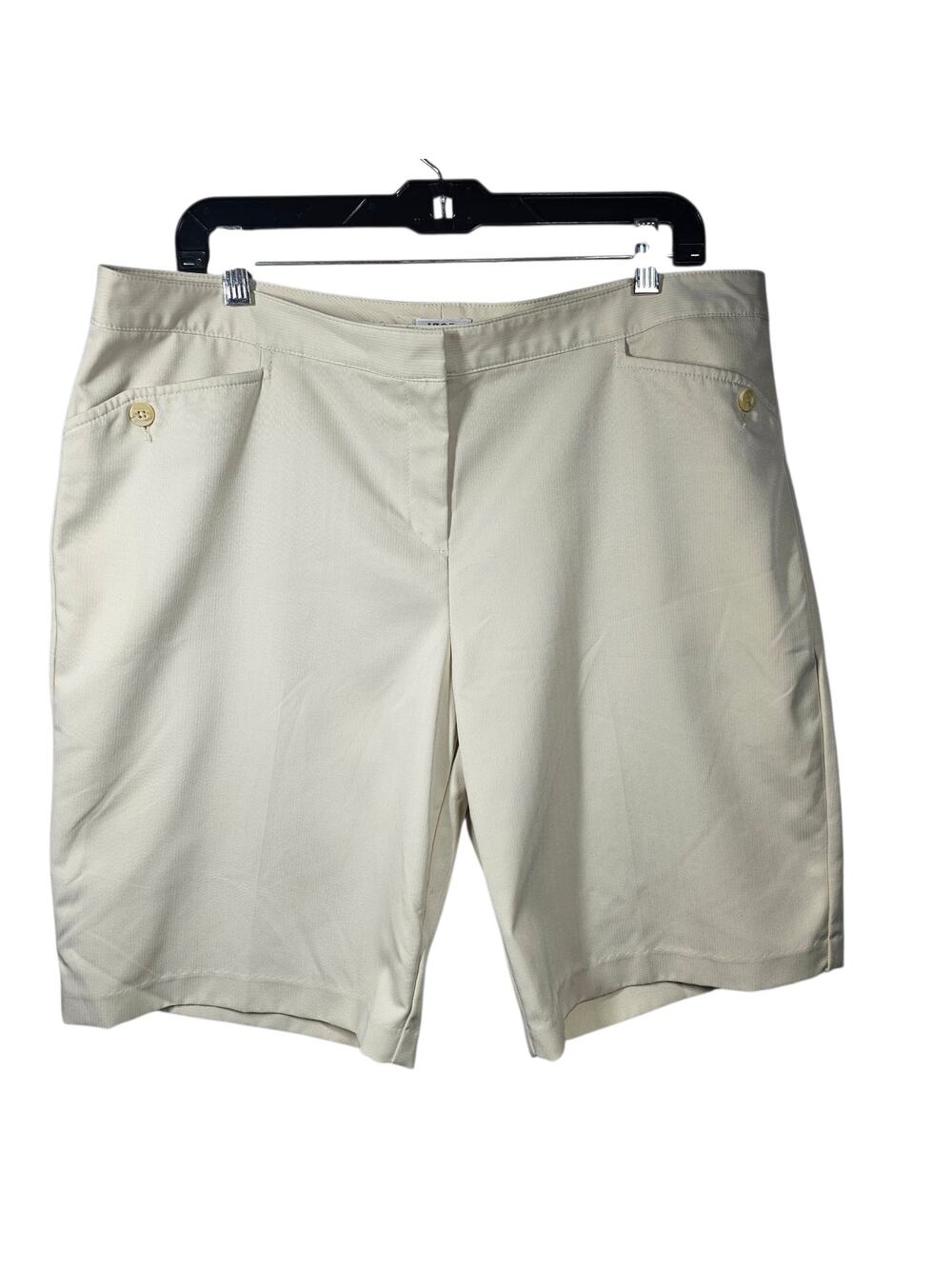 IZOD Women's Beige Golf Chino Shorts Size 16